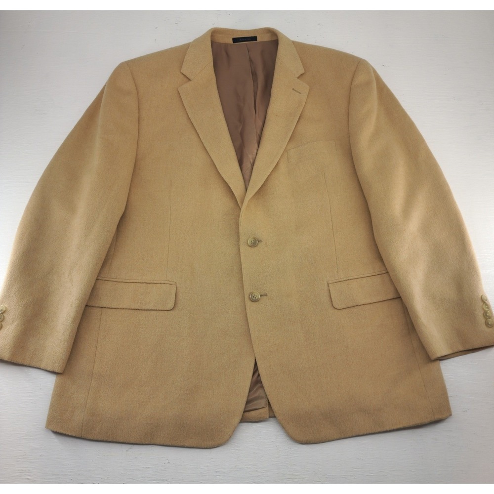 Chaps 48R | Tan‎ 100% Camel Hair Two Button Blazer Sport Coat Mens
